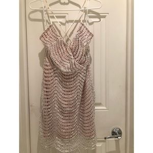 Sequined Crochet Dress